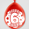 Party ballonnen 6 jaar (8 stuks)